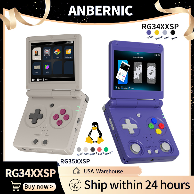 Retro Gaming Zone - Anbernic RG34XXSP RG35XXSP Flip Handheld Game