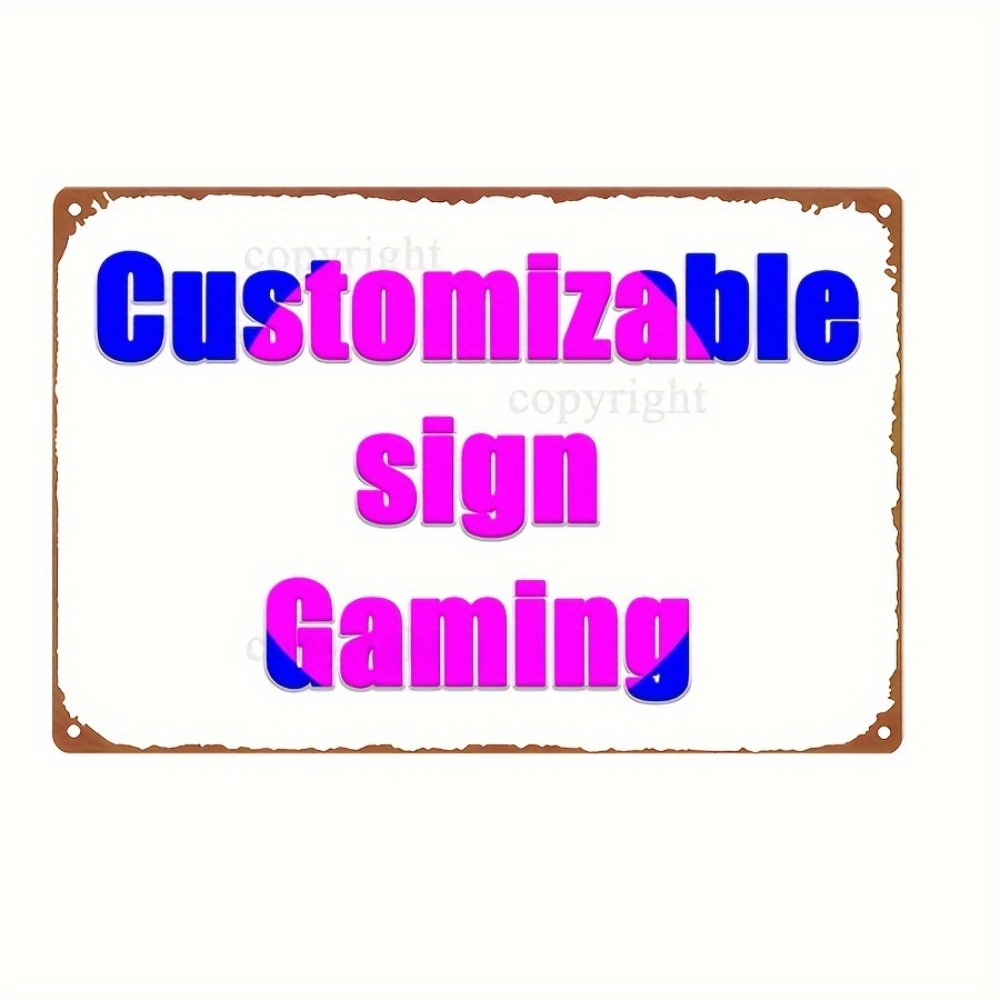 Retro Gaming Gifts - Pre-Drilled Customizable Retro Iron Sign Custom
