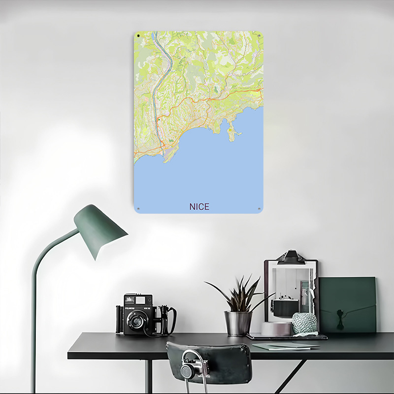 Map of Nice France Printed Pos - đánh giá và giá Retro Gaming France