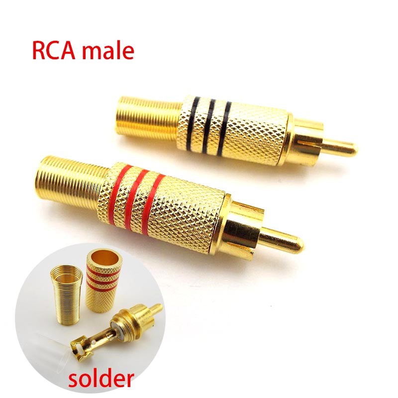 Gold Plated RCA Connectors Mal - đánh giá và giá Composite Rca Cable