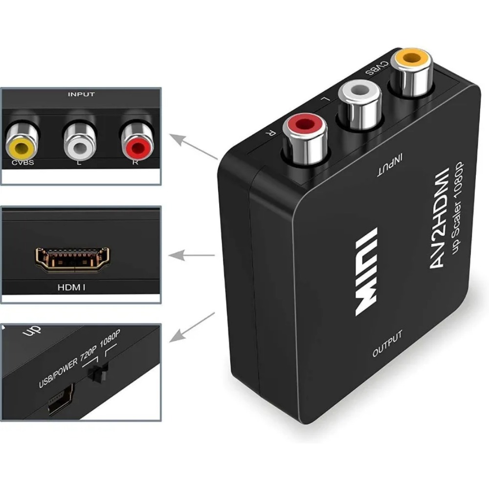 AV To HDMI Converter 1080P RCA - đánh giá và giá Composite Rca Cable