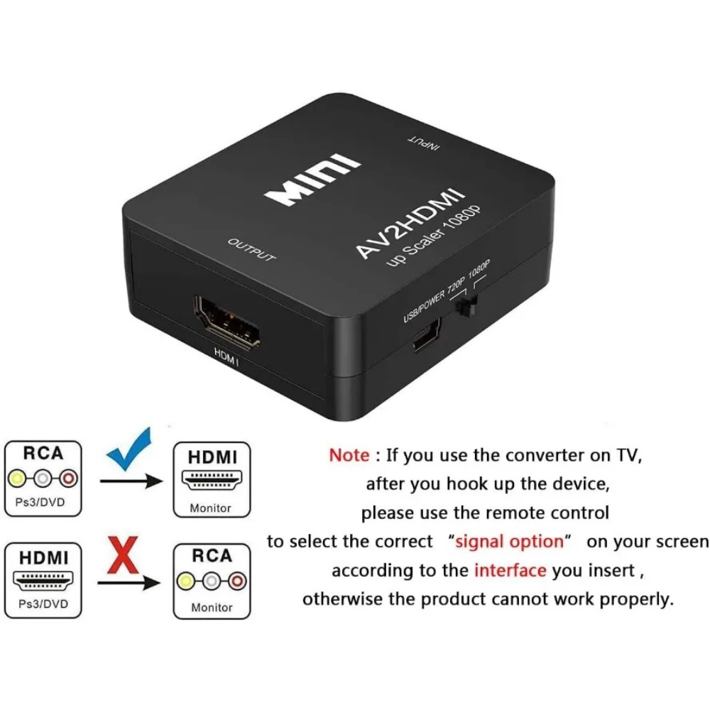 AV To HDMI Converter 1080P RCA - đánh giá và giá Composite Rca Cable