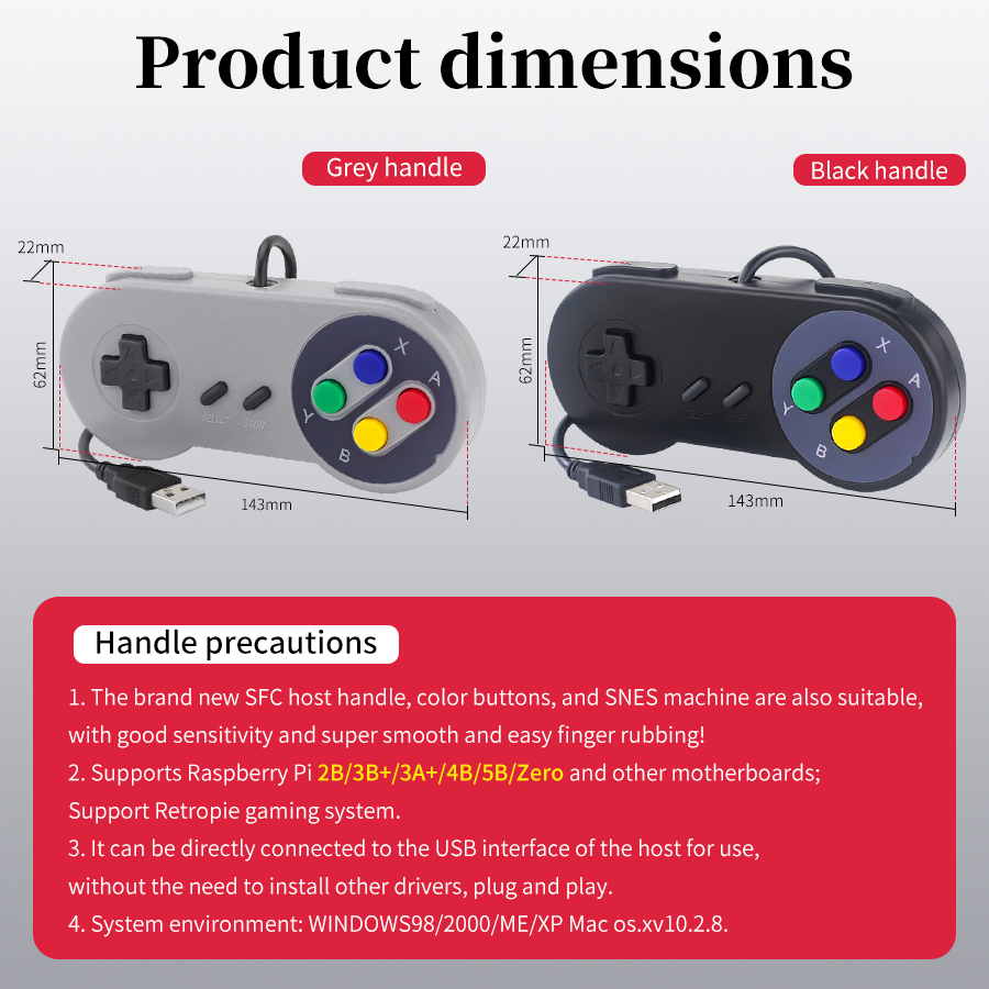 USB Retro Gamepad Plug and Pla - đánh giá và giá Raspberry Pi Retropie