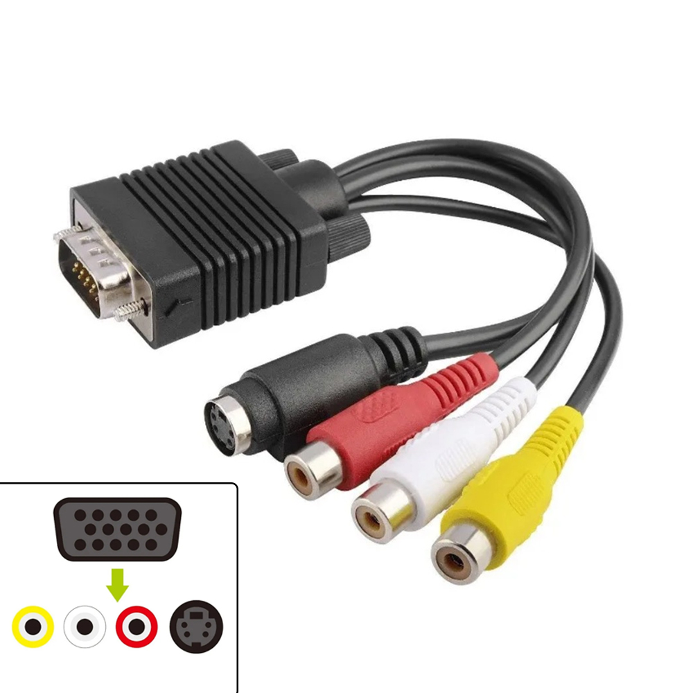 VGA to S-Video 3 RCA Composite - đánh giá và giá Composite Rca Cable