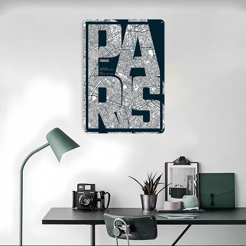 Paris France Map Typography Pr - đánh giá và giá Retro Gaming France
