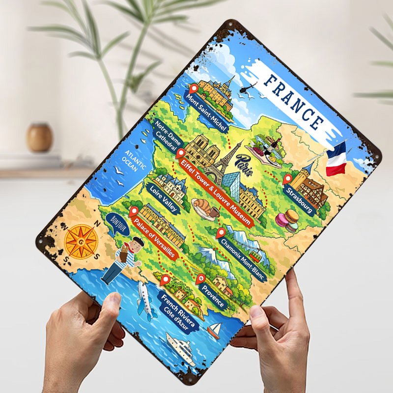France Travel Map Cartoon Meta - đánh giá và giá Retro Gaming France