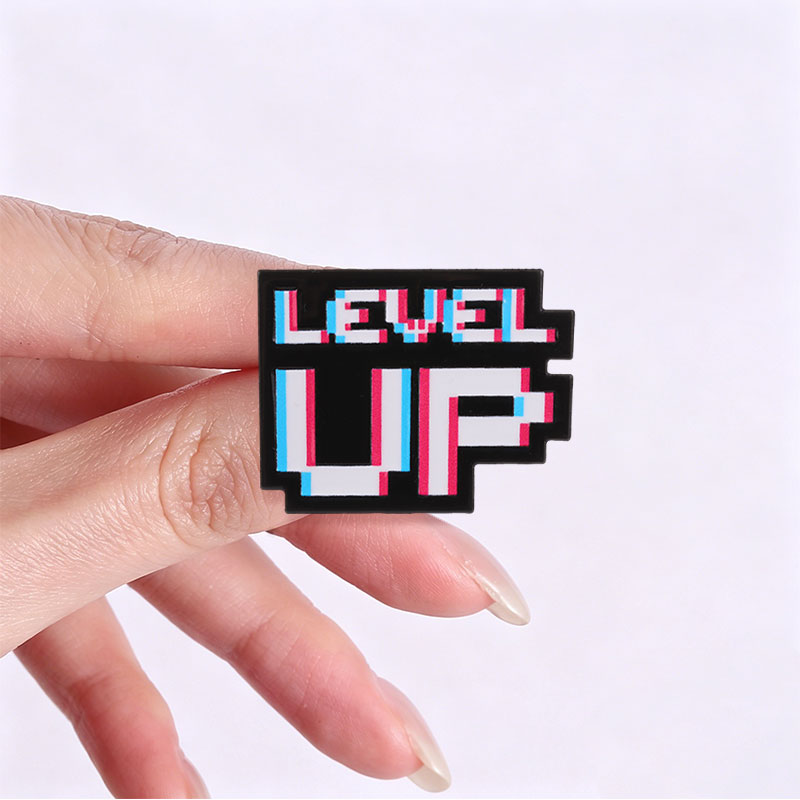 Level Up Glitch Pixel Badge Re - đánh giá và giá Retro Gaming Gifts