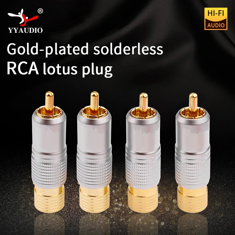 4pcs Hifi 24K Gold Plated RCA  - đánh giá và giá Composite Rca Cable