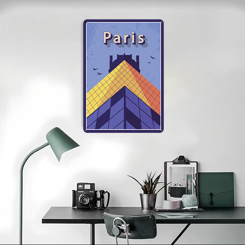 Travel to Paris Metal Poster C - đánh giá và giá Retro Gaming Paris